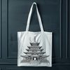 Hand-Drawn Buddhist Temple SVG Vector A detailed, hand-drawn illustration of a traditional Buddhist temple with intricate architecture.