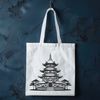 Ornate Buddhist Architecture Vector Art A traditional Buddhist temple with ornate details and pagoda-style architecture.