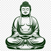 Serene Buddha Illustration for Design A vector illustration of the Buddha in a serene pose, suitable for various design applications.