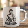 Contemplative Buddha Illustration A detailed illustration of a Buddha in a contemplative pose.