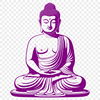 Free Buddhist Clip Art SVG Image A detailed digital rendering of the Buddha, suitable for vector art projects.