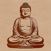 A minimalist Buddha illustration for art and design A simple illustration of the Buddha from various religious traditions.