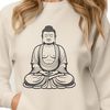 A digital representation of a Buddha statue in vector format, suitable for various design applications.