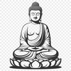 Buddha Silhouette A detailed, vector illustration of the Buddha in traditional Buddhist attire.