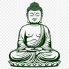 SVG Buddha Clip Art Vector Design A digital illustration of the Buddha figure in a meditative pose, suitable for vector graphics design.