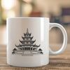 Ornate Temple Design SVG A Buddhist temple structure with ornate details and traditional architecture.