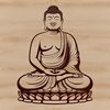 Buddha Illustration in High-Resolution SVG An SVG illustration of a Buddha figure with intricate details.