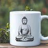 Buddha Icon in Vector Format A vector graphic representation of the Buddhist deity, suitable for various design applications.
