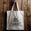 Free Clip Art Buddhist Temple A simple Buddhist temple building with traditional architectural features and ornaments.