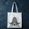 Buddhist Temple SVG Design A traditional Buddhist temple with intricate architecture and ornaments, suitable for vector design projects.