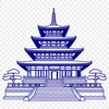 Traditional Temple Design SVG A traditional Buddhist temple with ornate architecture.