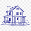 Simple Home Icon Simple 2D vector illustration of a house, suitable for various designs and projects.