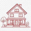 Editible House Icon Design An editable vector graphic of a typical dwelling design.