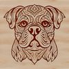 Bulldog Head Illustration A detailed illustration of a bulldog's head featuring intricate facial details.