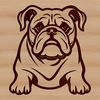 Bulldog Illustration A sitting bulldog dog breed illustration in vector format.