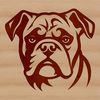 Beautiful Dog Clip Art A detailed illustration of a bulldog's head, suitable for vector graphics and digital design.
