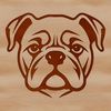 Free Bulldog Clipart Design A vector illustration of a Bulldog's head, designed with precision for digital use.