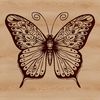 An ornate illustration of a colorful butterfly, suitable for various digital applications including vector art and clip art.