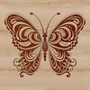 Illustrated ornate insect with delicate wings, suitable for vector art design.