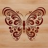 Decorative Butterfly Design A colorful butterfly with intricate patterns on its wings, suitable for vector design or cutting machine projects.
