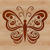 Ornate Butterfly SVG Design Illustrated butterfly with ornate details, suitable for various design applications.