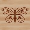 A simple line drawing of a butterfly, suitable for vector art and design projects.