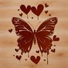 An illustration of a colorful butterfly with intricate details, suitable for vector designs and clip art.
