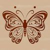 Beautiful Butterfly Clip Art Design A detailed illustration of a butterfly with intricate patterns, suitable for use in vector design.