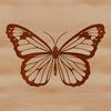Colorful Wings Illustration A colorful butterfly with delicate wings, suitable for gardening design templates and vector art projects.