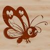Whimsical SVG Butterfly Illustration A colorful butterfly in flight, illustrated as a vector graphic.