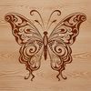 Ornate Butterfly Clip Art SVG An ornate illustration of a butterfly, ideal for crafting, gardening, or digital art.
