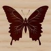 Beautiful Winged Insect Illustration A colorful illustration of a butterfly with detailed patterns on its wings.
