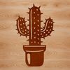 Green Oasis Design Element A succulent desert plant with sharp spines and vibrant green leaves, ideal for gardening designs.