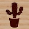 Desert Bloom SVG Icon A vector graphic representation of a cactus, ideal for gardening and nature-themed designs.