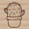 Beautiful Desert Plant Design A vector graphic representation of a cactus, suitable for digital design and commercial use.