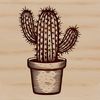 SVG Cactus Design A desert plant with sharp spines, commonly found in arid environments, illustrated as a vector graphic for design purposes.