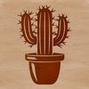 An editable vector design of a succulent plant commonly found in arid environments.