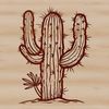 A stylized illustration of a desert plant, suitable for gardening designs or vector art projects.
