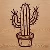 Desert Blooms Cactus Vector An ornamental vector graphic of a cactus for various design uses.
