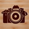 High-Resolution Camera Icon A high-resolution digital camera with multiple lenses and settings, suitable for photography and vector design.