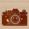 Photography Technology Vector Graphic A close-up illustration of a digital camera with lenses and buttons, representing photography technology.