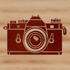 Free SVG Camera Clip Art Icon A 2D representation of a camera, designed for vector graphics.