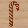 Festive Holiday Treat Graphic A colorful candy cane graphic in a vector format.