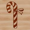 Red and White Striped Candy Cane Design A striped red and white candy cane design made with vector graphics.