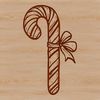 Vibrant Christmas Candy Cane Icon A festive red and white striped candy cane icon suitable for Christmas designs.