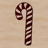 A Christmas-themed candy cane designed as a vector graphic, suitable for various uses.