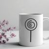 Colorful Candy Symbol A colorful lollipop with a stick, ideal for vector graphics and design projects.