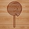 Colorful Candy Treat A colorful illustration of a classic lollipop with swirl design.