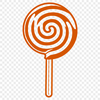 Lollipop Graphic with Stick Vector Design A colorful illustration of a classic lollipop with a stick.
