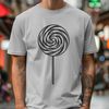 Swirly Lollipop Design Vector Art Colorful vector illustration of a lollipop with swirl design on stick.